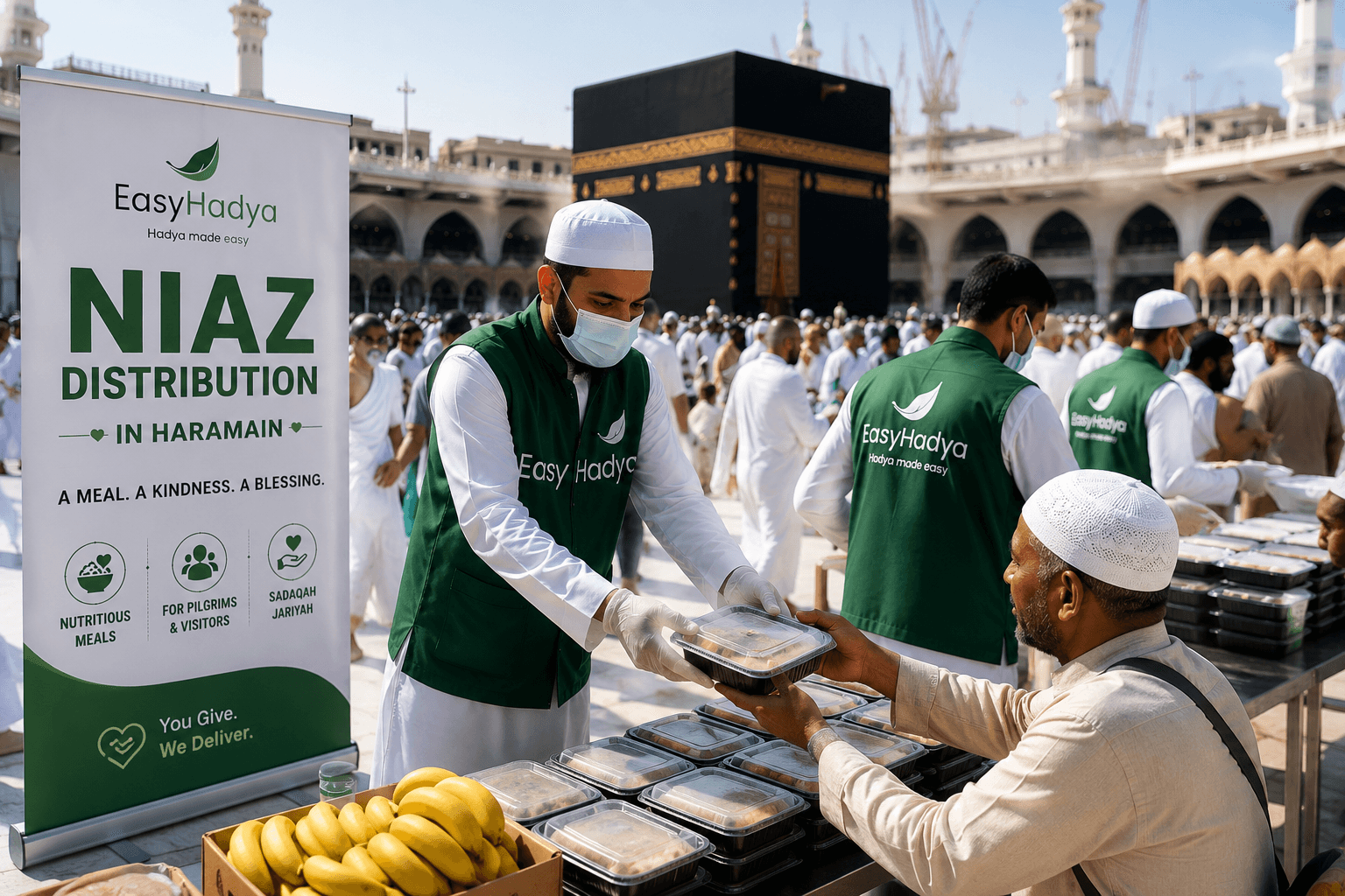 Niaz Food Distribution in Makkah and Madinah